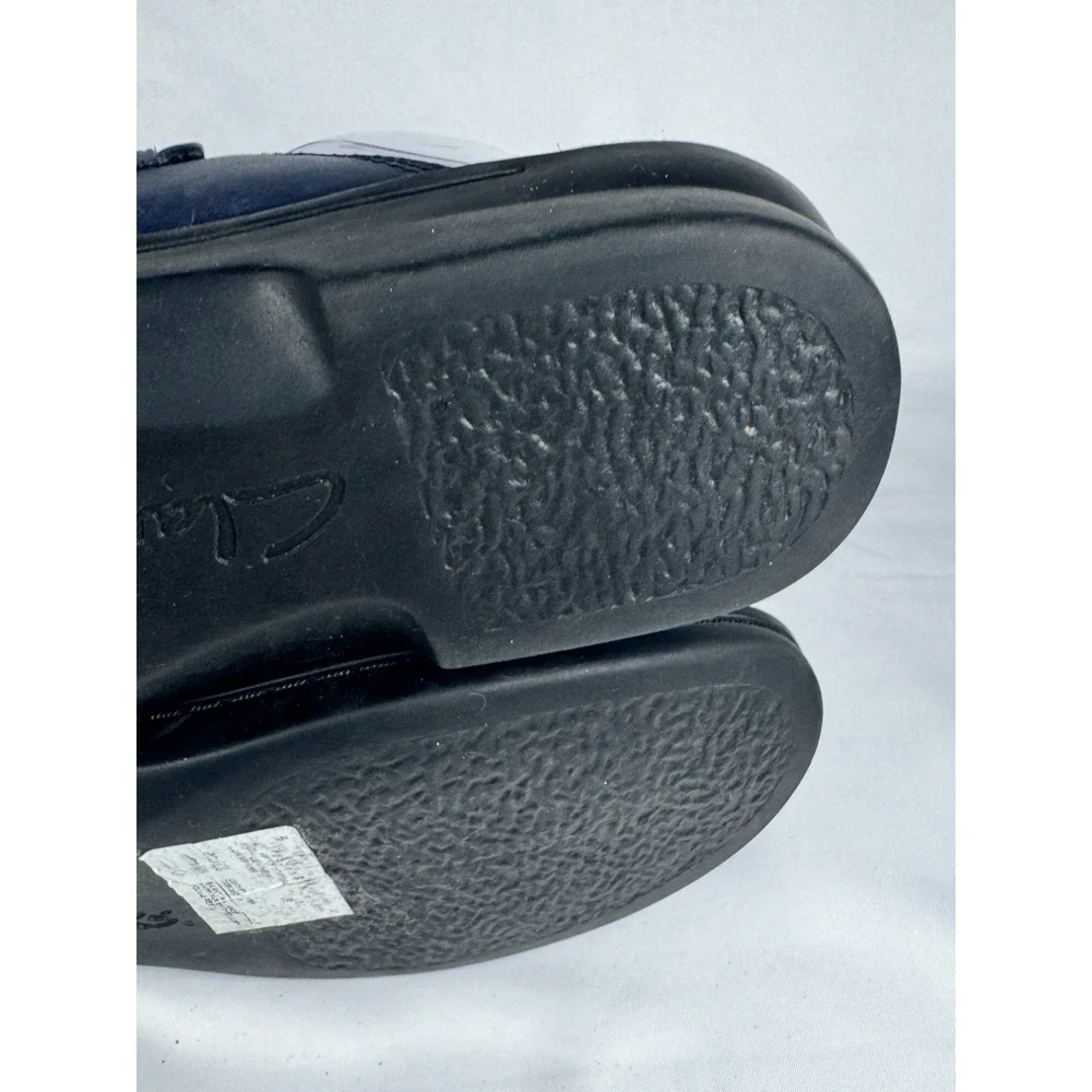 Clarks Patty Lorene Womens 7.5 M Clog Black Leather Closed Toe Slip On Shoes